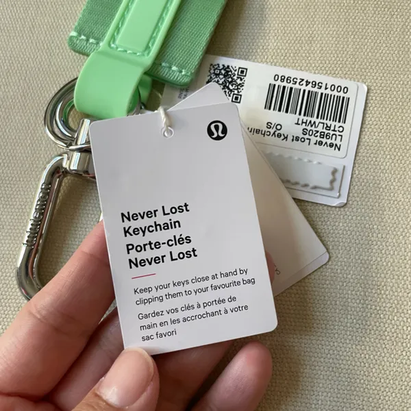 Lululemon Never Lost Keychain - Citra Lime/White - Image 3
