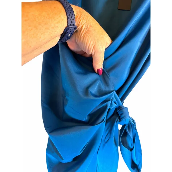 NWT Lulus Blue Wrap Cocktail Dress - Size M - Image 8