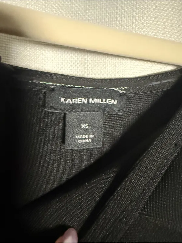 Karen Millen Body Contouring Black Long Sleeve Bardot Knit Thong Bodysuit XS - Image 7