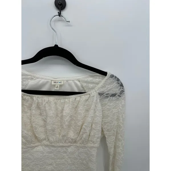 Y2K Lace Babydoll Top Fairy Whimsigoth Bratz Sheer Grunge Dainty Women Sz M‎ - Image 5