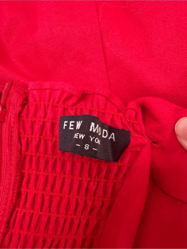 Few Moda Cassia Linen Midi Dress in Red size 8 $173 - Image 7
