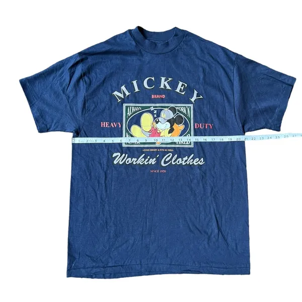 Disney Vintage Mickey Mouse Workin' Clothes T-Shirt 2-Sided Single Stitch New Old Stock - Image 5