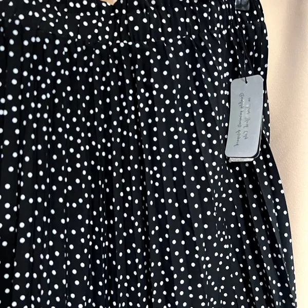 Metrowear Polka Dot Pleated Skirt Womens Size M - Image 6