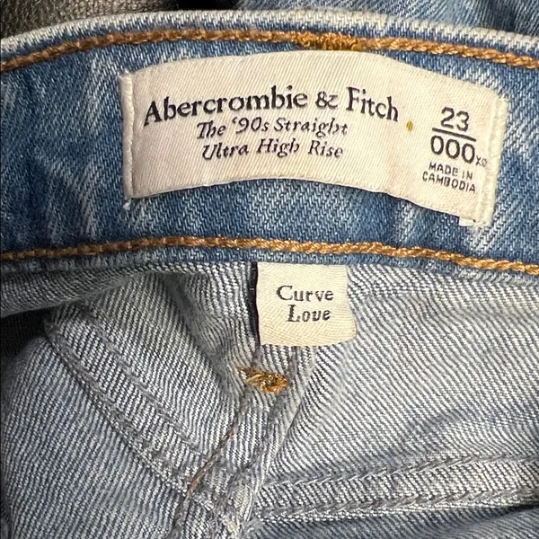 Abercrombie & Fitch Light Blue Straight Leg Jeans - Image 5