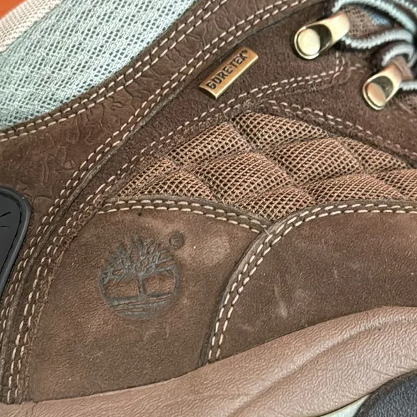 Timberland Women's Gannon mid Gore Tex Brown Leather Hiking Trail Work Boots‎ 9 - Image 11