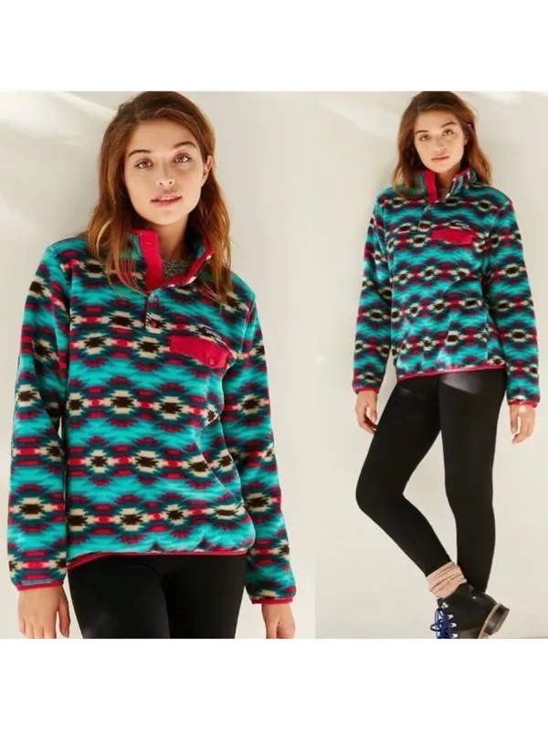 Patagonia Synchilla Snap-T Wild Desert Aztec Print Fleece Pullover - Image 2