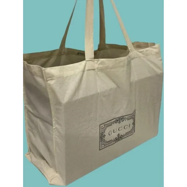 Gucci Reusable Cotton Canvas Tote Large 19x14x7 - Image 2