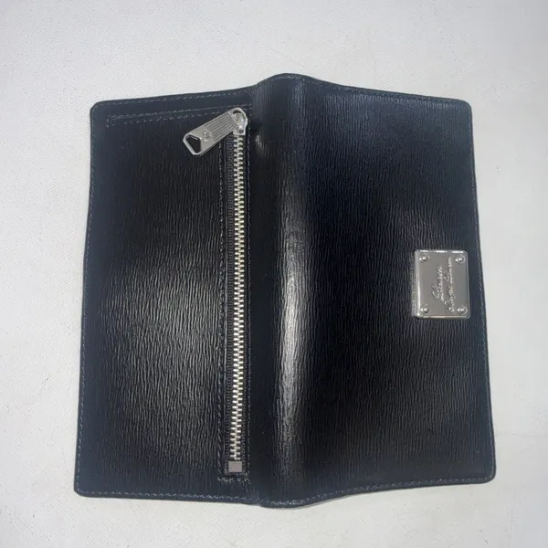 Lauren Ralph Lauren Sloan Sleek Street Slim‎ Bifold Designer Wallet Black Snap - Image 8
