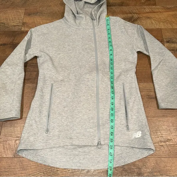 New Balance 247 Sport Full Zip Hoodie Women's Offset Zip Extended Length - Image 14