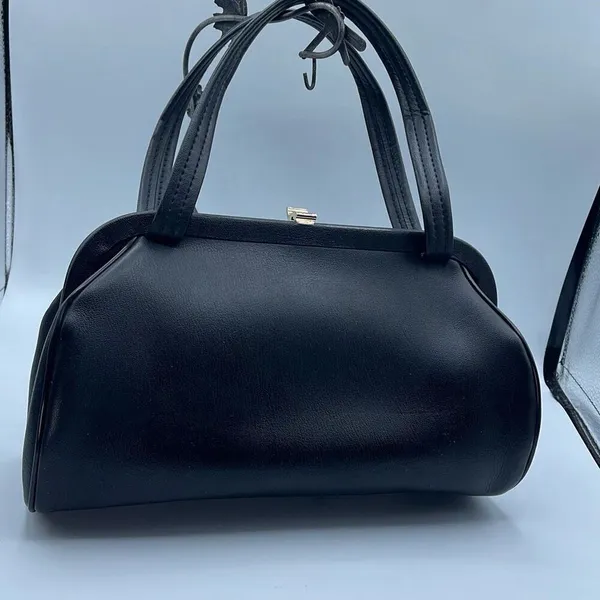 Black Aetna made in USA vintage faux leather satchel - Image 4