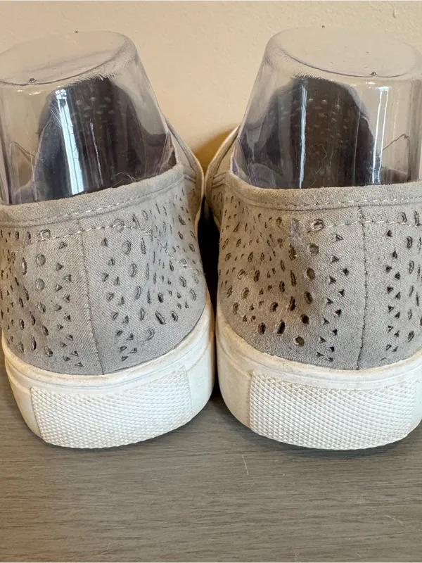 Steve Madden Shoes Womens 7.5 Odonna Loafer Gray Perforated Casual Comfort Flats - Image 3