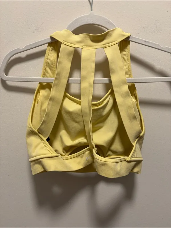 Alphalete Yellow Strappy Cutout Sports Bra - Image 2