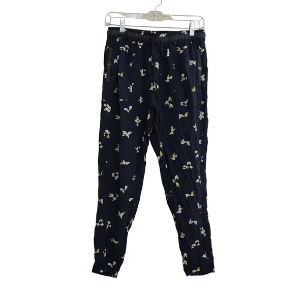 Hei Hei Anthropologie Navy Origami Print‎ Jogger Pants Size Medium Lightweight - Image 2