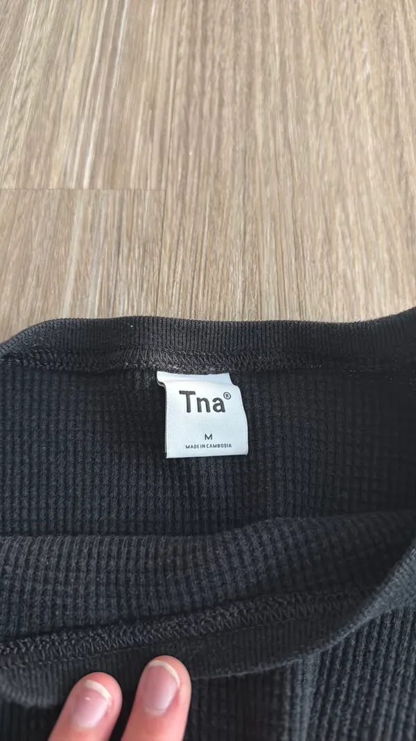 TNA Aritzia Waffle Long Sleeve Cropped - Image 2