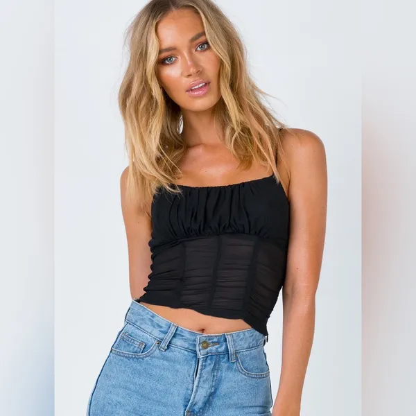 Princess Polly Concordia Top in Black Size 6 - Image 5