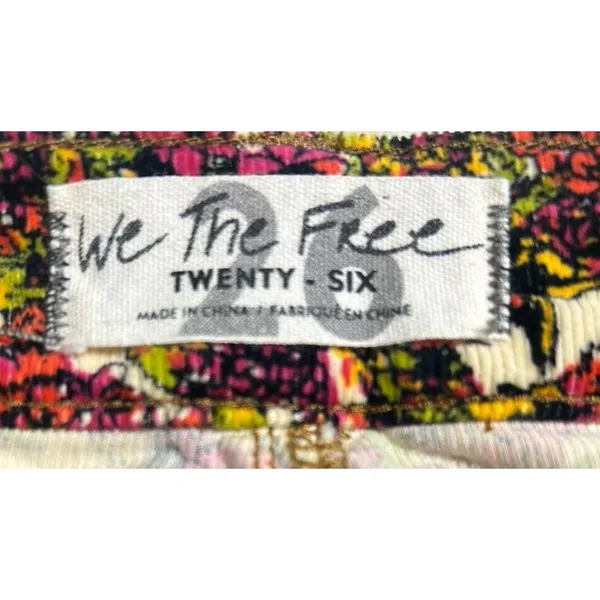 Free People We The Free Women Size 26 Sun Chaser Floral High Rise Corduroy Pants - Image 13