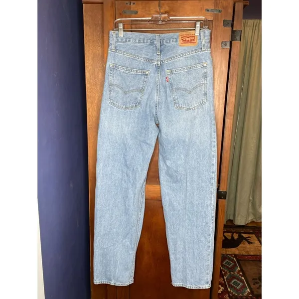 Levi’s Womens 94 Baggy Jeans 27 Light Wash Distressed Wide Leg Y2K Skater Denim - Image 4