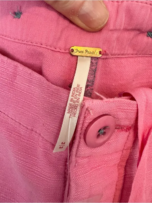 NWT Free People Pink Rose Cargo Lounge Pants MEDIUM - Image 3