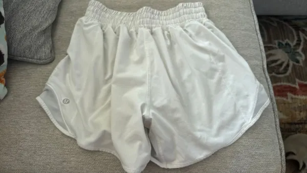 White Lululemon Hotty Hot High-Rise Shorts 4" - Image 2