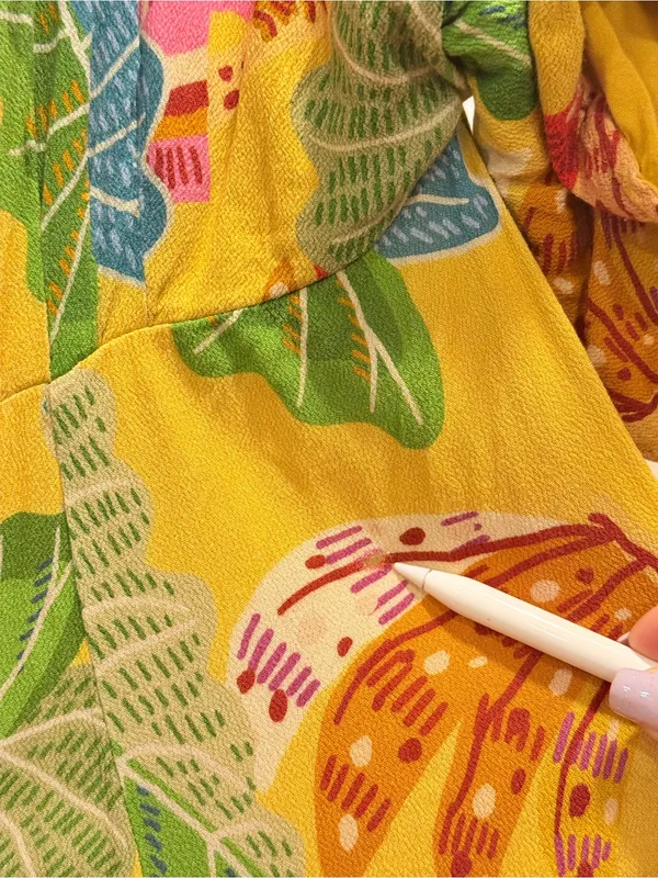 Farm Rio Beaks & Bananas Maxi Wrap Dress Tropical Vacation Midi Size M - Image 5
