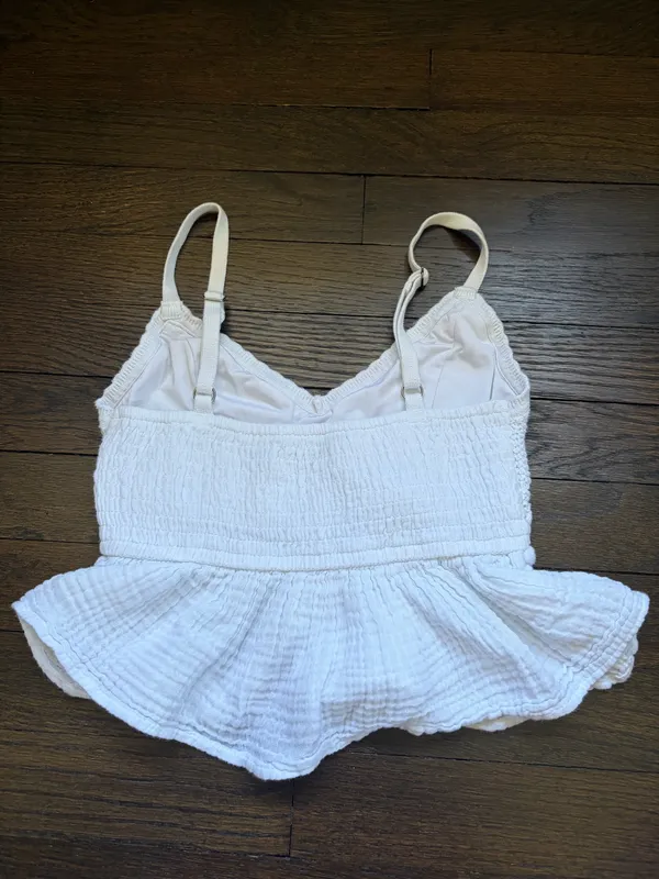 White Hollister Babydoll Top - Image 2