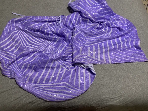 Long Lavender Prom Dress - Image 6