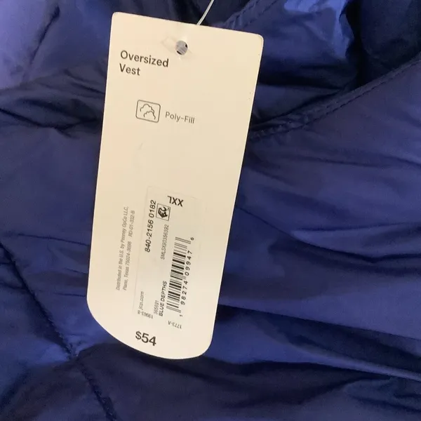 Xersion Size XXL Oversized Vest Blue Depths. New With Tags. - Image 5