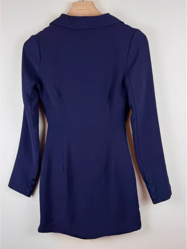 Superdown Kendra Cut Out Blazer Mini Dress Navy Blue Long Sleeve Size S Revolve - Image 8