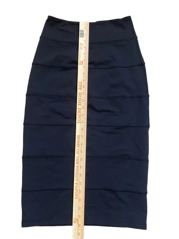 lululemon athletica yoga over Black Panel bodycon Pencil Skirt - Image 2