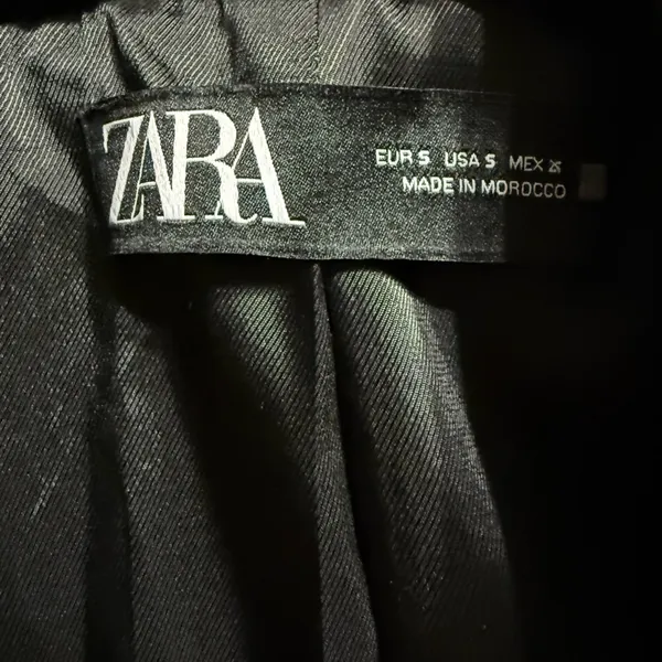 Zara Black Blazer Dress‎ with Pearl Buttons Minimalist Statement Piece - Image 5