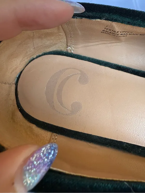 Charming Charlie Emerald Green Velvet Horsebit Loafers Size 7 - Image 8