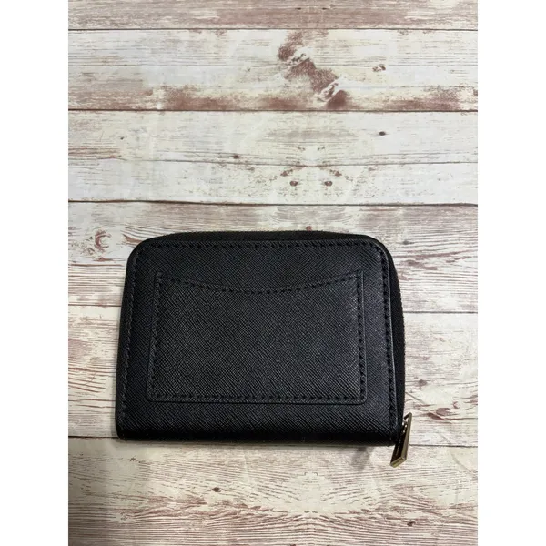 MIchael Kors Jet Set Slim Wallet Saffiano Leather Black MK Gold Hardware - Image 2