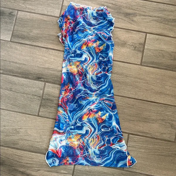 SHEIN Colorful Swirl Pattern Dress - Image 7