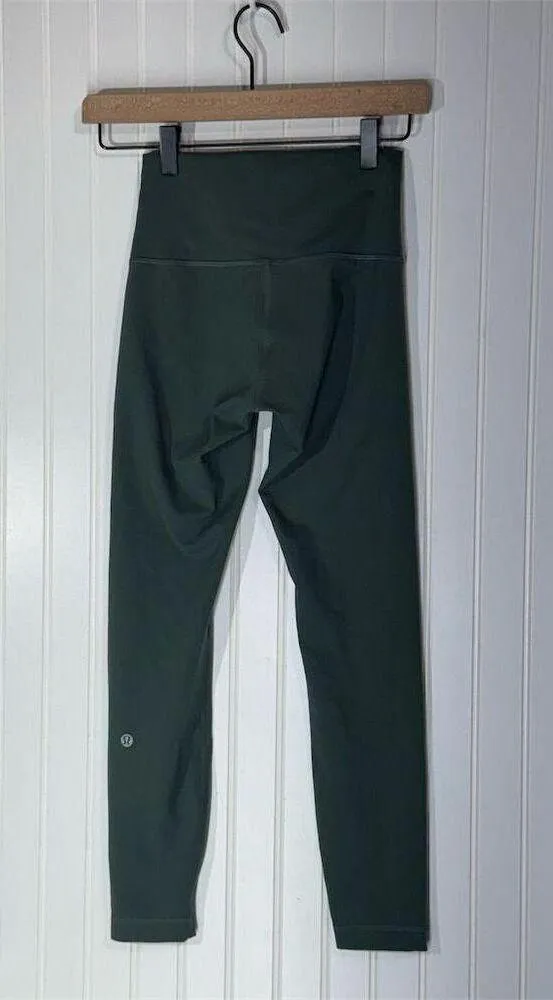 Lululemon Wunder Train Leggings Size 4 Green High Rise Everlux Stretch Yoga - Image 2