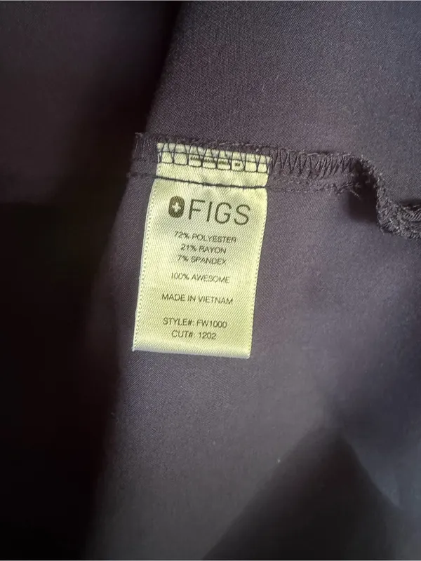 Figs Catarina One Pocket Scrub Top Navy Blue Size Small - Image 6