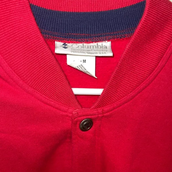 Columbia Sportswear Vibrant Red Snap-Front Jacket Size Medium - Image 4