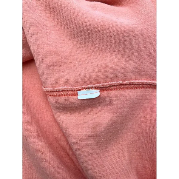 AERIE Wonder Textured V-Neck Sweatshirt Women Small Peach Waffle‎ Knit Oversized - Image 12