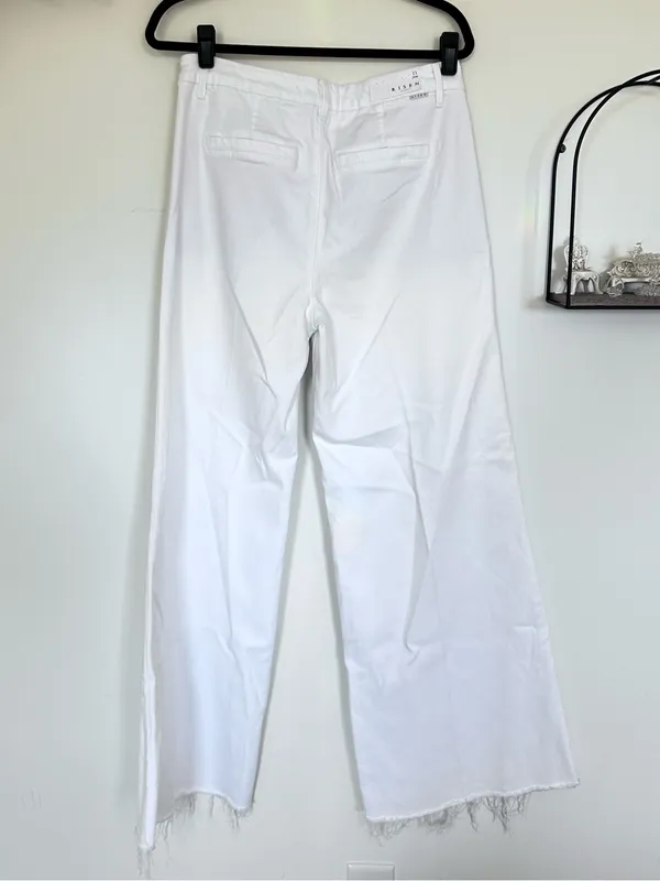 NWT Risen Jeans Tummy Control White High Rise Wide Leg Jeans Size 30/11 - Image 2