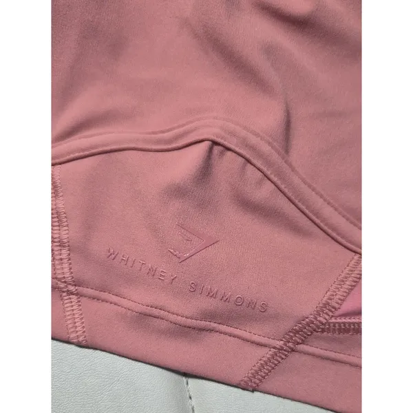 Gymshark Women's Pink and Orange Bra - Image 3