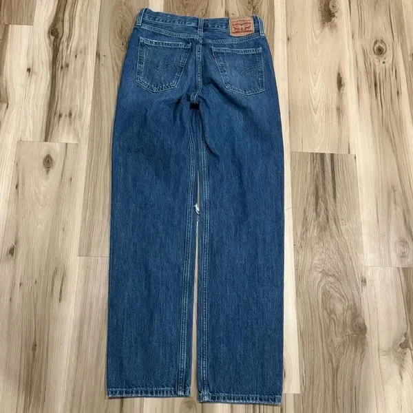 Levi’s Low Pro Straight Jeans Dark Wash Women’s 26 - Image 5