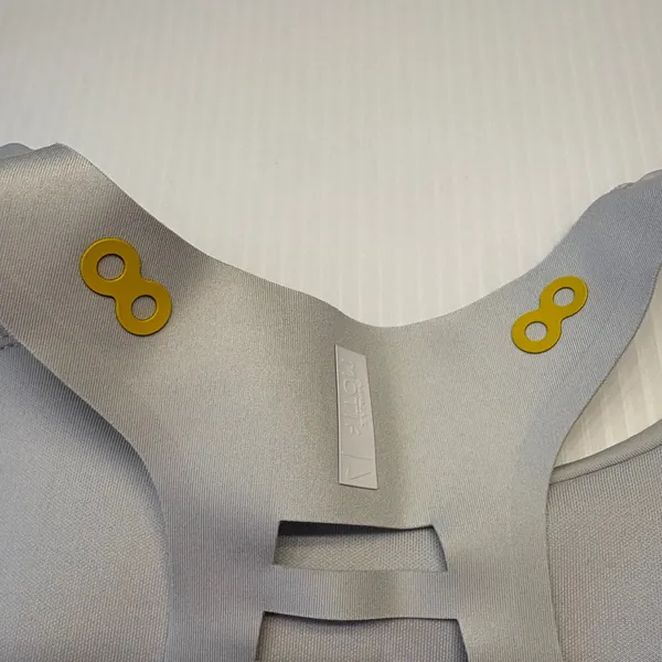 Nike Air Max Sports Bra‎ Womens Medium Grey Yellow Dri-FIT Activewear - Image 4