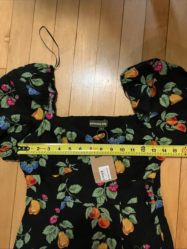 Princess Highway Black French Fruit Midi Dress Size Small NWT - Image 9