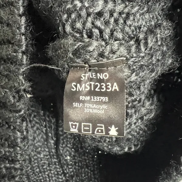 POL Black Chunky Knit Sweater Size Small Wool Blend Oversized Pullover - Image 5