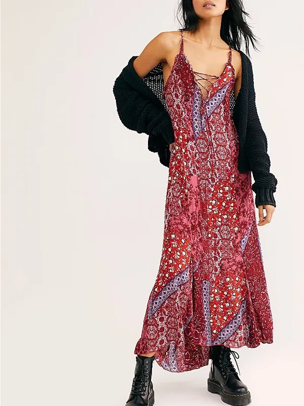 Free People Intimately Work of Art Maxi Dress NWOT L - Image 2