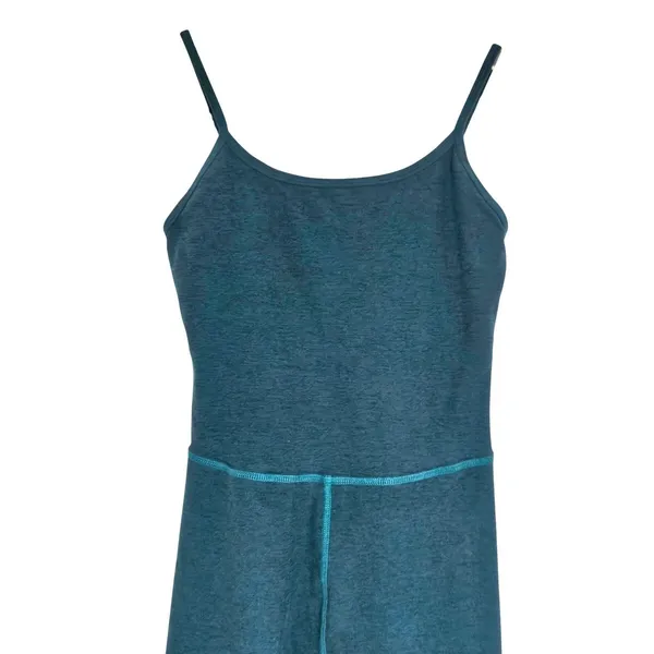 BEYOND YOGA Spacedye Uplevel Midi Jumpsuit Size Small Lunar Teal Heather - Image 5