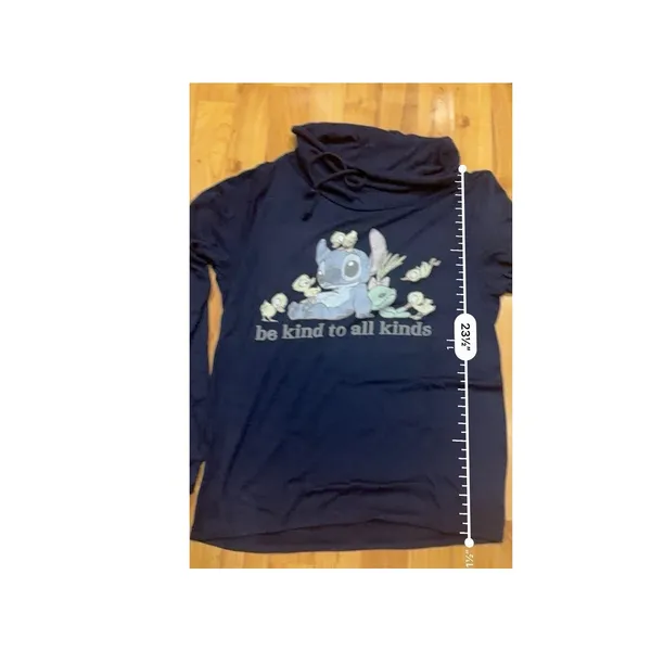 Disney Lilo & Stitch Lightweight Long Sleeve Top Kind To All Blue Womens' M - Image 2