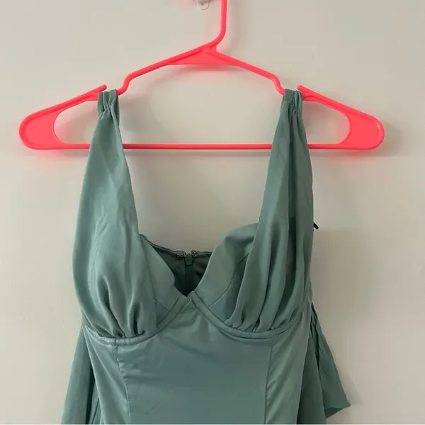 Oh Polly Clementine Cold Shoulder Mini Dress in Teal Size 2 NWT - Image 6