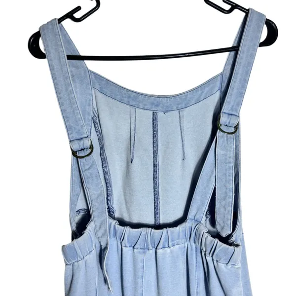 NWOT EXLURA Women’s Loose Fit Wide Leg Denim Overalls –‎ Medium - Image 8