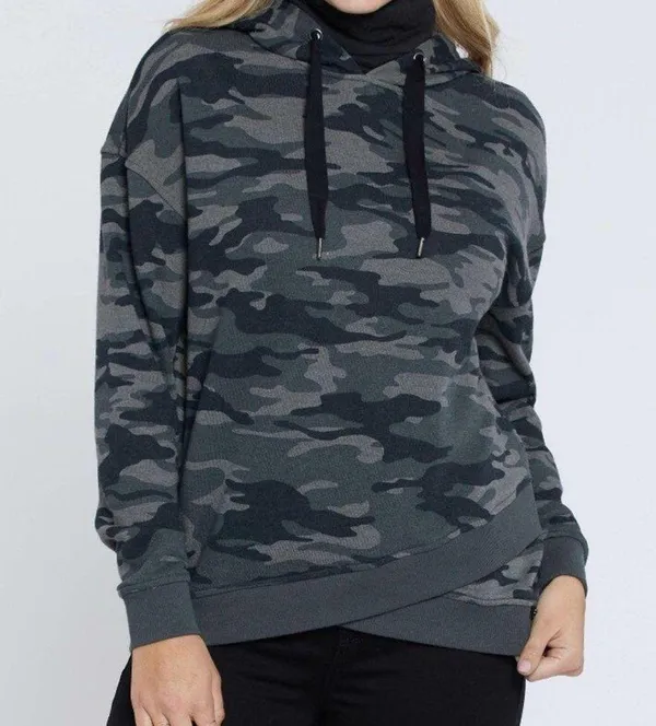Seven7 Women Forest Camo Masked Hoodie NWT Size XL - Image 9