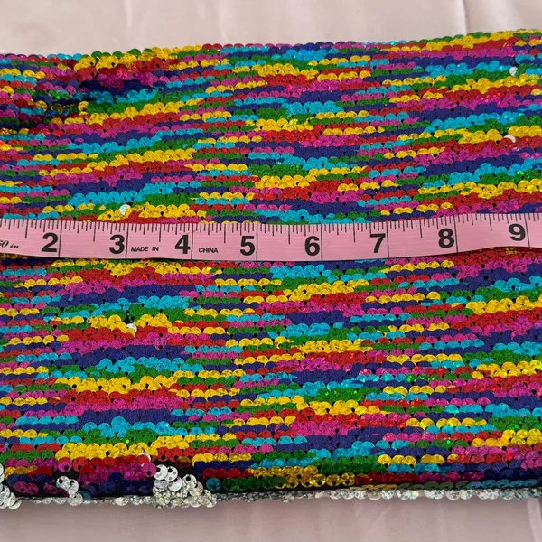 NWT Chloe Alexis Multicolor Sequin Clutch cosmetic bag size 10x7 boho maximalist - Image 4